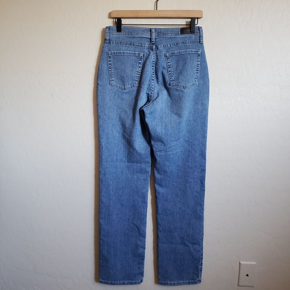 Lee Classic Fit High Rise Mom Jeans Denim Straight Leg Retro 90's Blue Womens 8 - Picture 6 of 8
